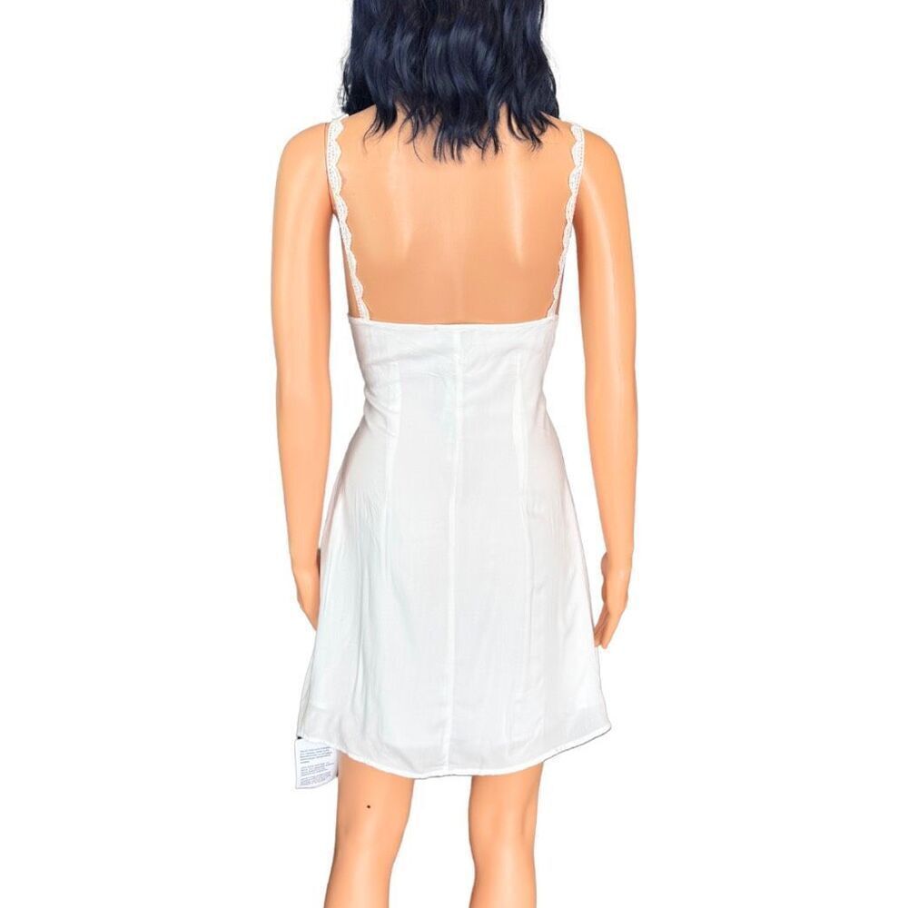 Topshop White Mini Slip Dress - Picture 4 of 6
